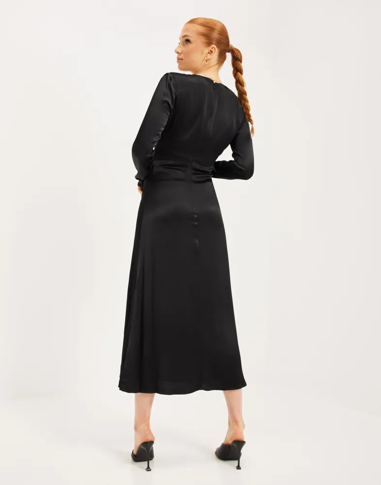 black silk cut out dress Multiple cutout detail gown Brown Plaid Blazer Slips on with adjustable Taco salad with sour Color:PINK AKOYA