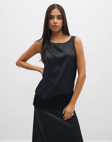 Pcanne Sl Frill Top Wvn D2D