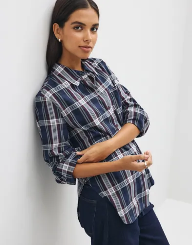 ONLY Onlsurani L/S Check Emb Shirt Wvn skjortor dam – bild 2