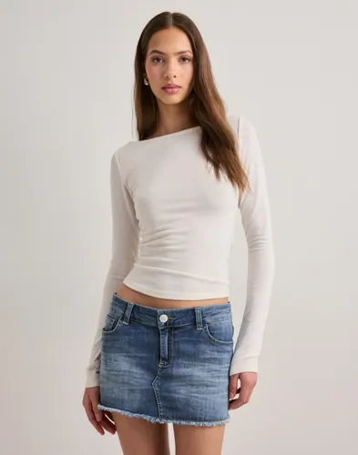 Nelly - Blå - Mini Heart Pocket Jeans Skirt