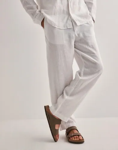 Jack & Jones Jpstkarl Lawrence Linen Chino Sn Linnebyxor Vit