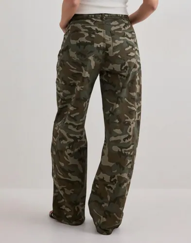 Pieces - Mønstret - Pcmimmi Mw Tie Barrel Jeans Dnm D2D