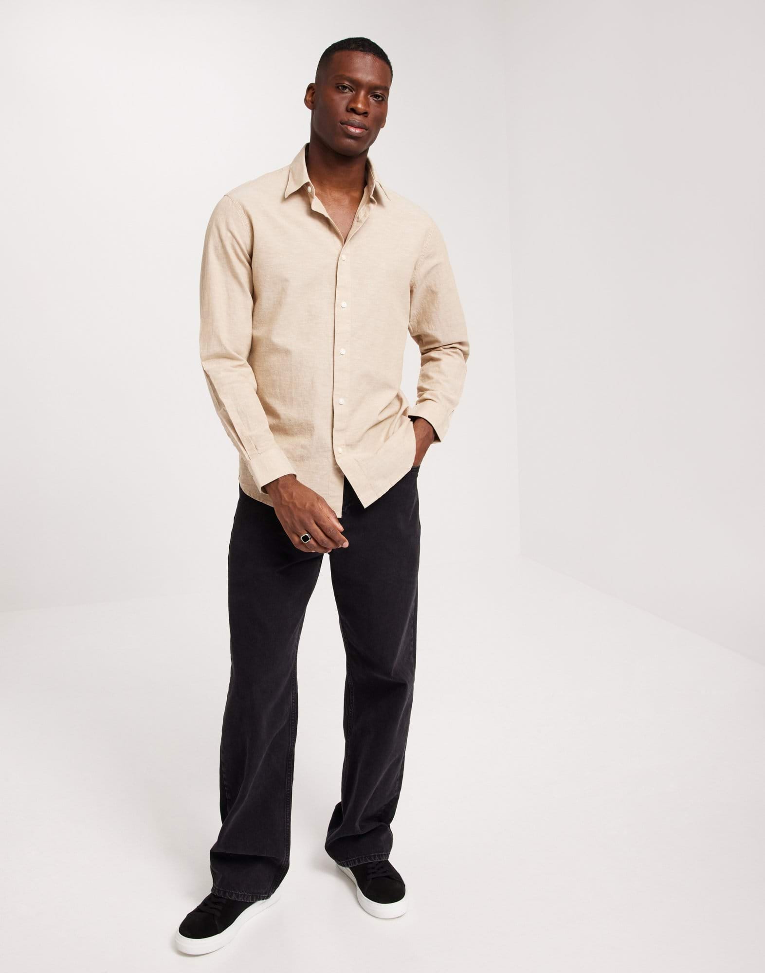 SLHREGNEW-LINEN SHIRT LS CLASSIC