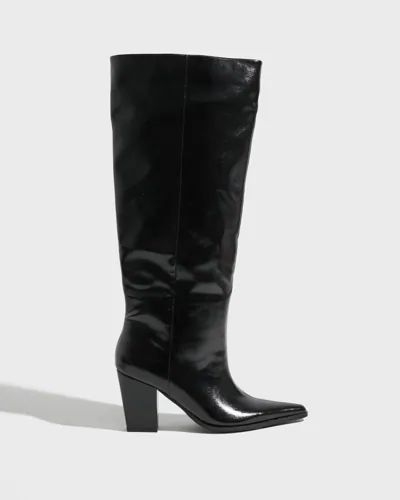 Nelly - Sort - Wide Leg Pointy Boot