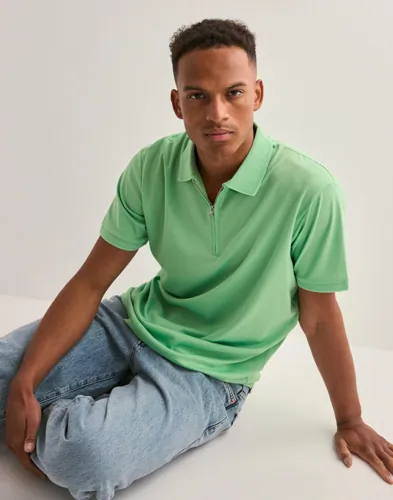 Selected Men Slhfave Zip Ss Polo Noos Kortärmad piké 2