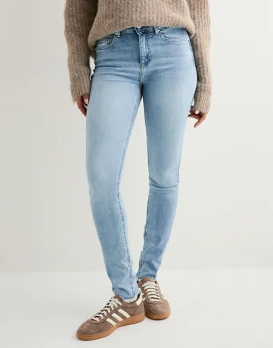 Only - Blå - Onlblush Mid Sk Ank Rw Dnm REA694 N