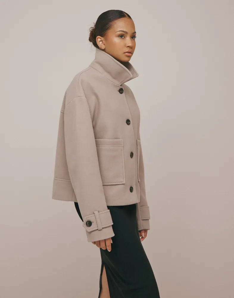 Buy Nelly Short Pocket Jacket - Taupe | Nelly.com