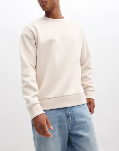 Jack & Jones Jjebarron Sweat Crew Neck Noos Sweatshirts Beige