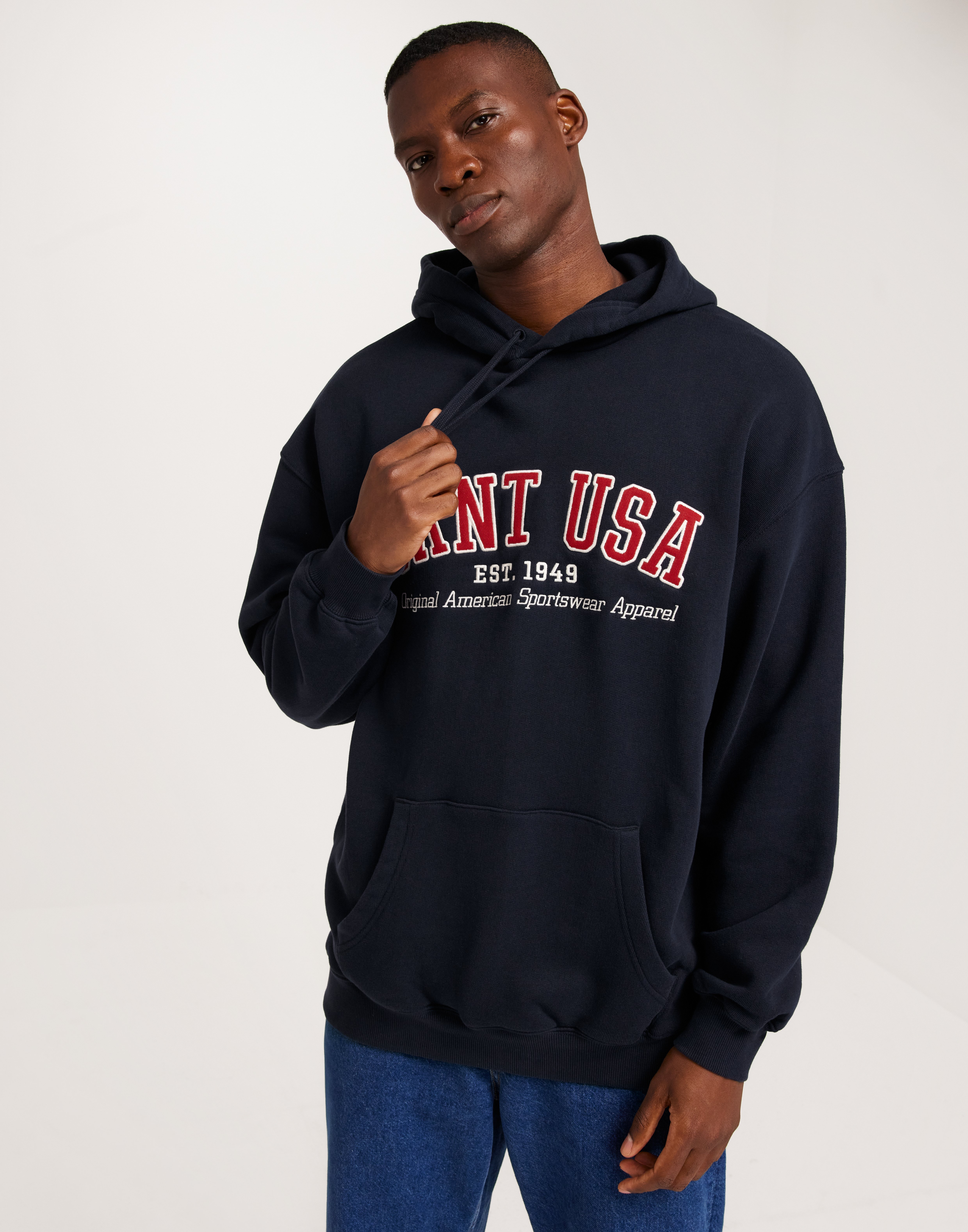 Gant hoodie navy deals