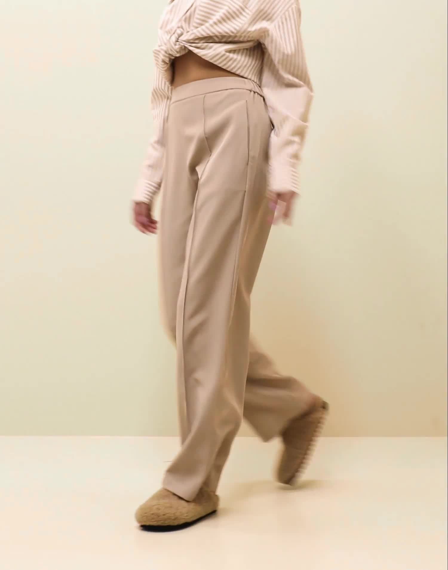 Buy Pieces PCBOSSY HW WIDE PANTS NOOS - Silver Mink | Nelly.com