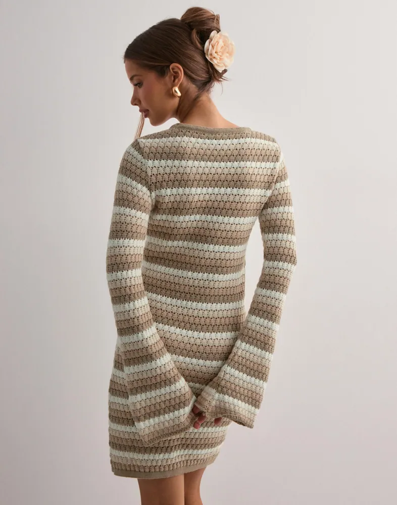 Buy Vero Moda VMRIHANNA LS SHORT DRESS - Beige Crochet | Nelly.com
