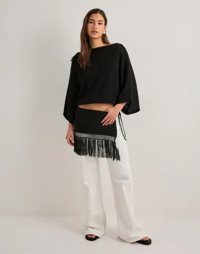 Nelly Fringe Tie Mini Skirt minikjolar dam – bild 2