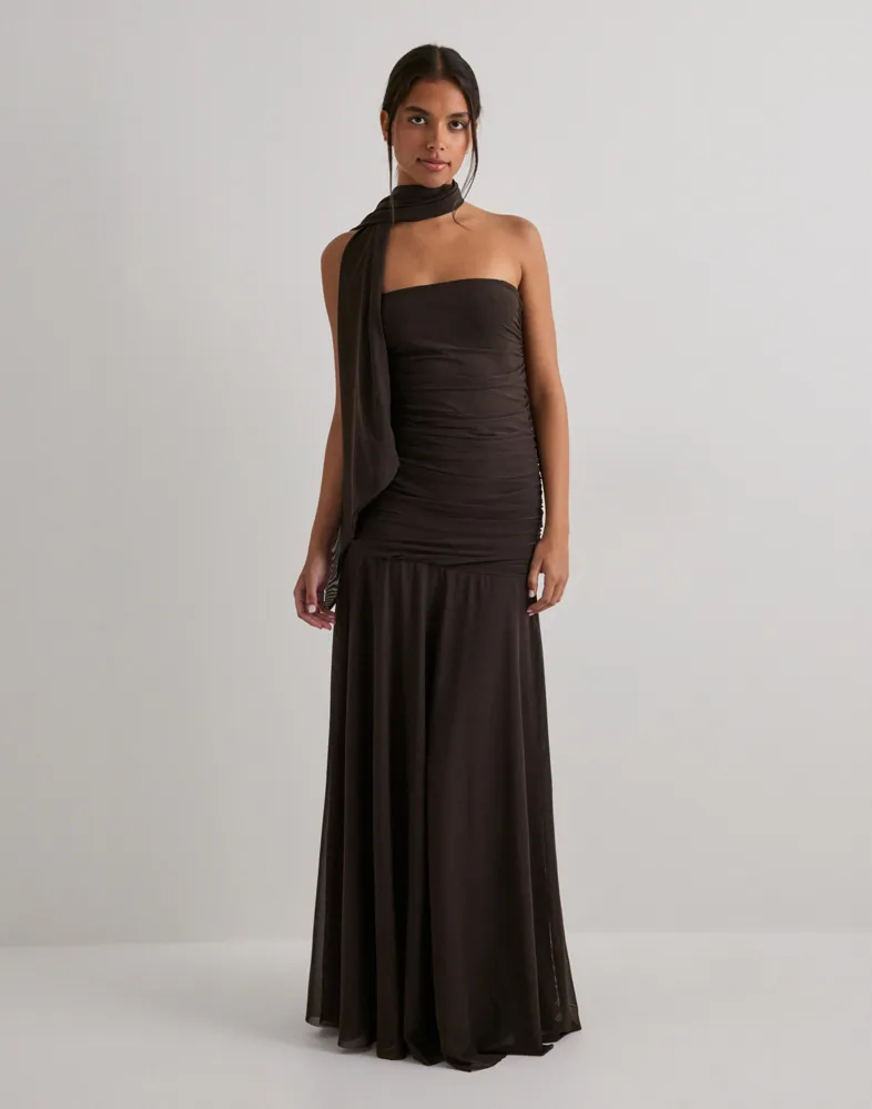 Buy Neo Noir Misi Mesh Dress - Brown | Nelly.com