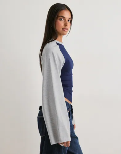 Nelly Wide Sleeve Raglan Top långärmade t-shirt dam – bild 6