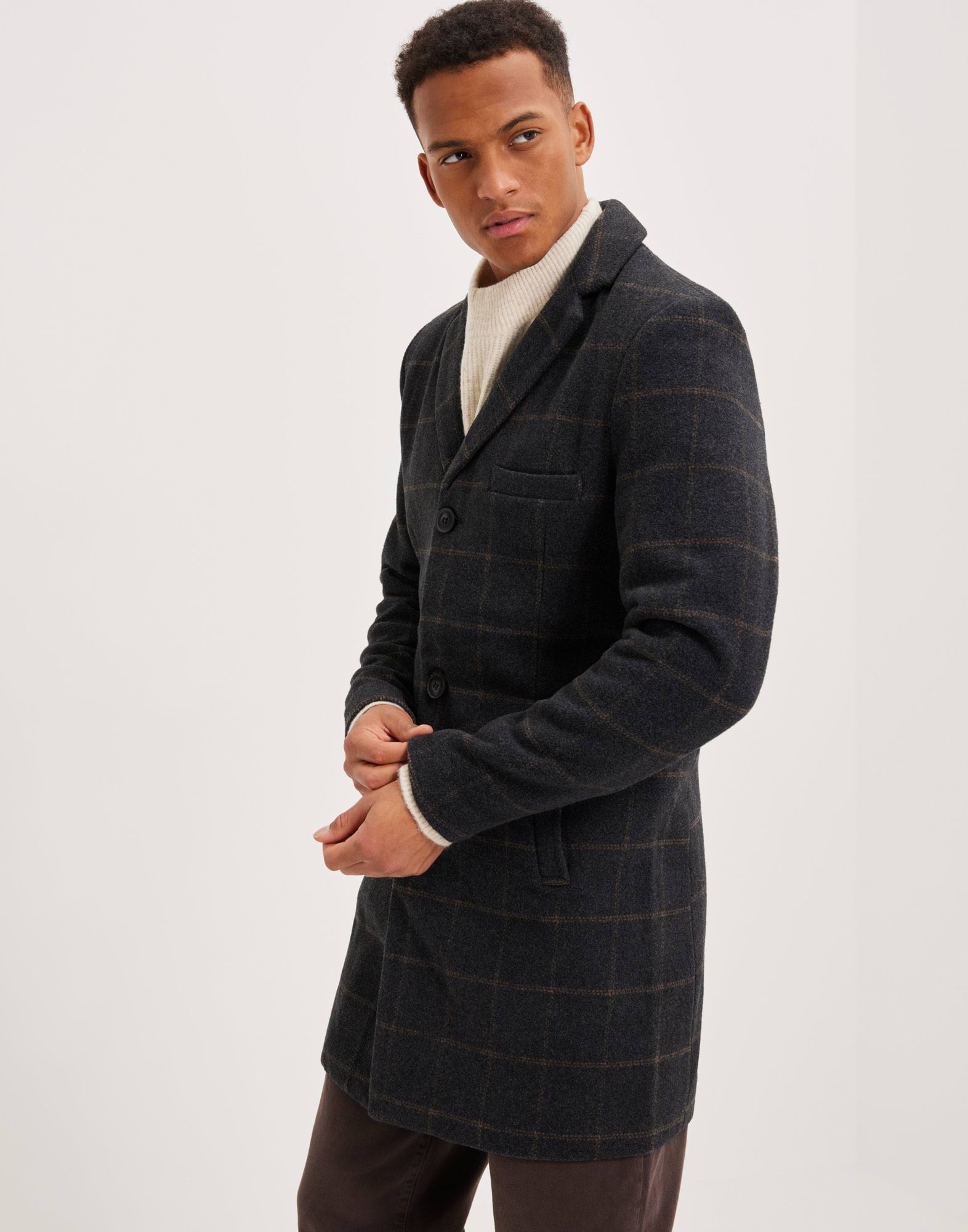 ONSJAYLON CHECK WOOL COAT OTW