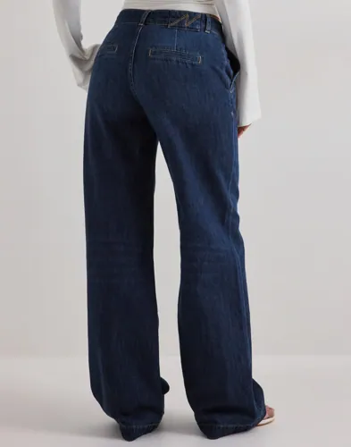 Nelly - Blå - Loose Denim Suit Pants
