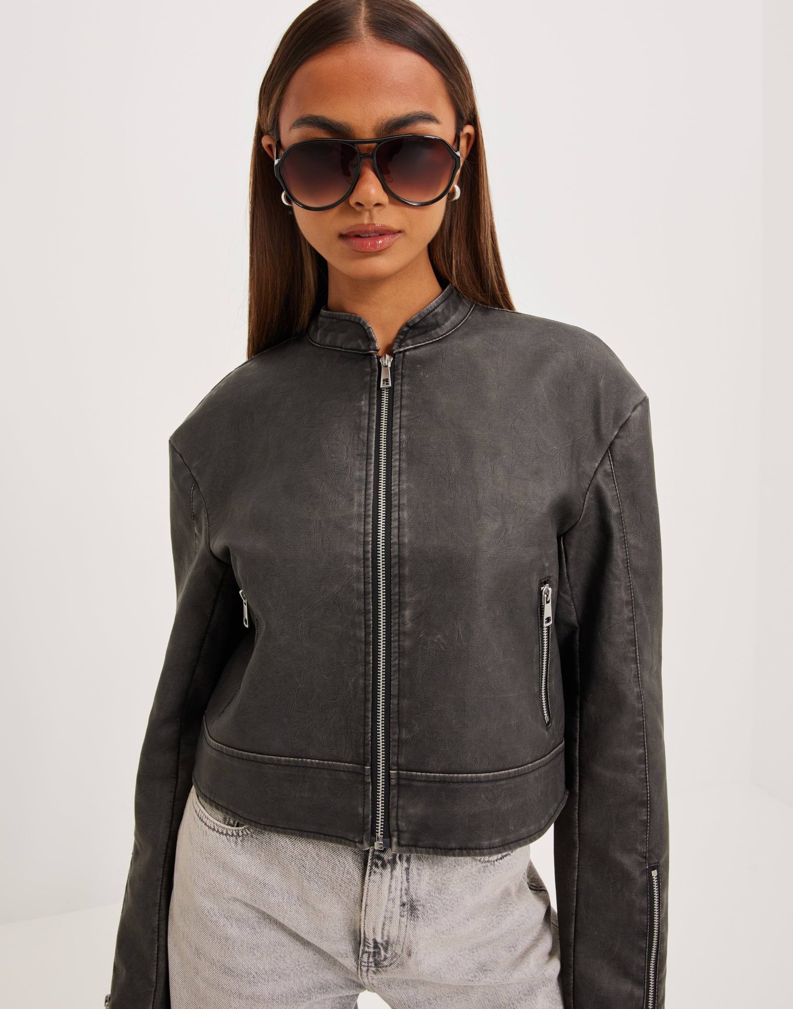 Vintage PU Biker Jacket