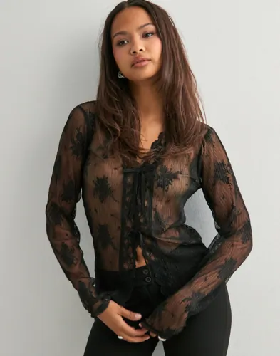 Nelly Delicate Lace LS Top toppar dam – bild 3