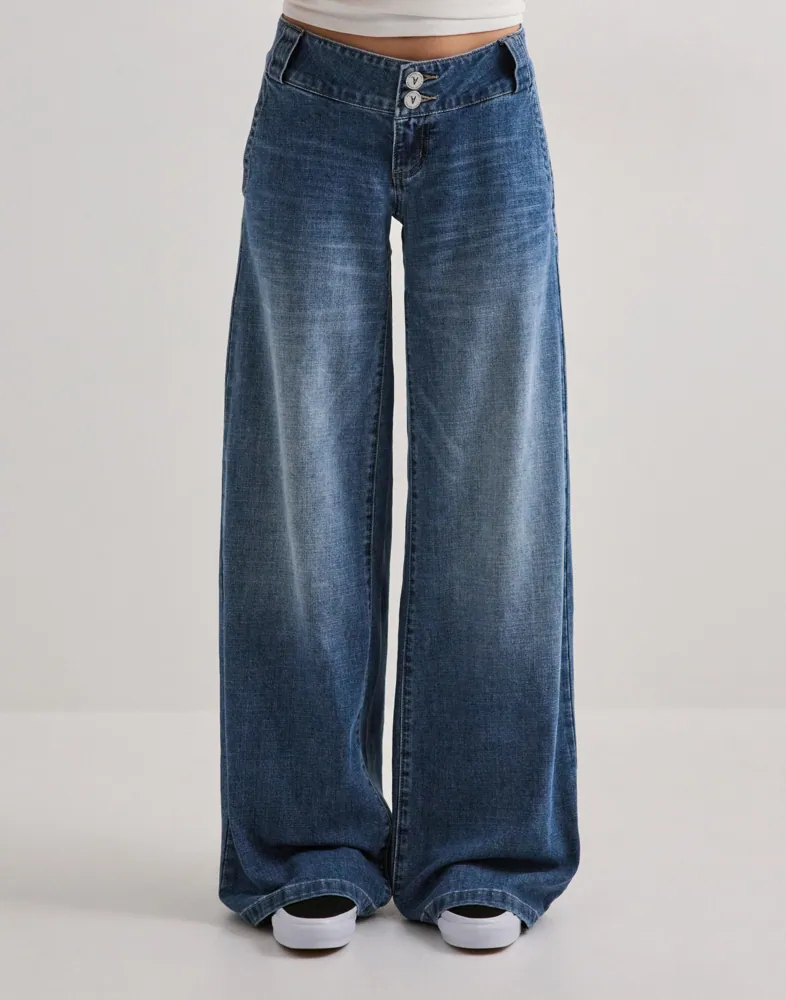 Abrand Jeans 00 Wide Tall Bebe Tuxedo jeans dam – bild 2