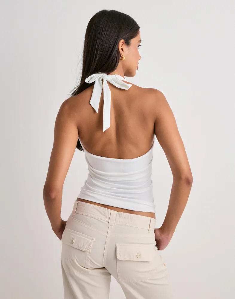 Nelly Built In Bra Halterneck Top toppar & linnen dam – bild 2
