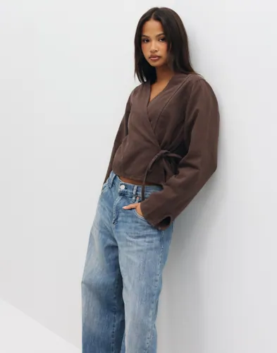 PIECES Pcsilvia Ls Wrap Shirt Dnm skjortor dam – bild 3
