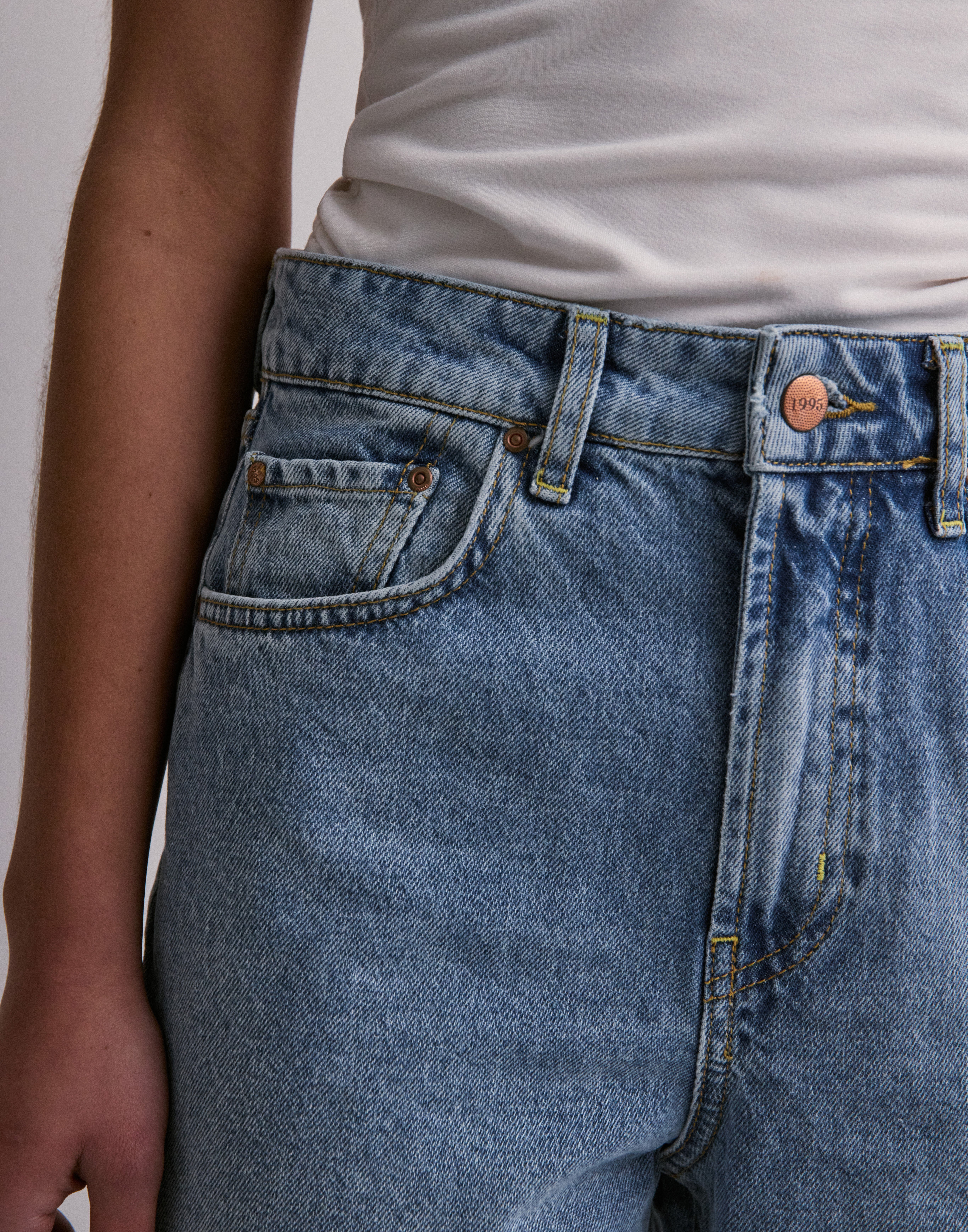 【HI FI FNK】Ento Wide Denim Kjøp Only ONLHOPE EX HW WIDE DNM REA345 NOOS - Light Blue