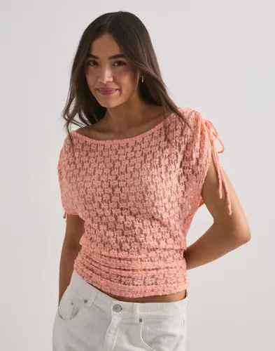Nelly - Pink - Wonderful Lace Shoulder Top