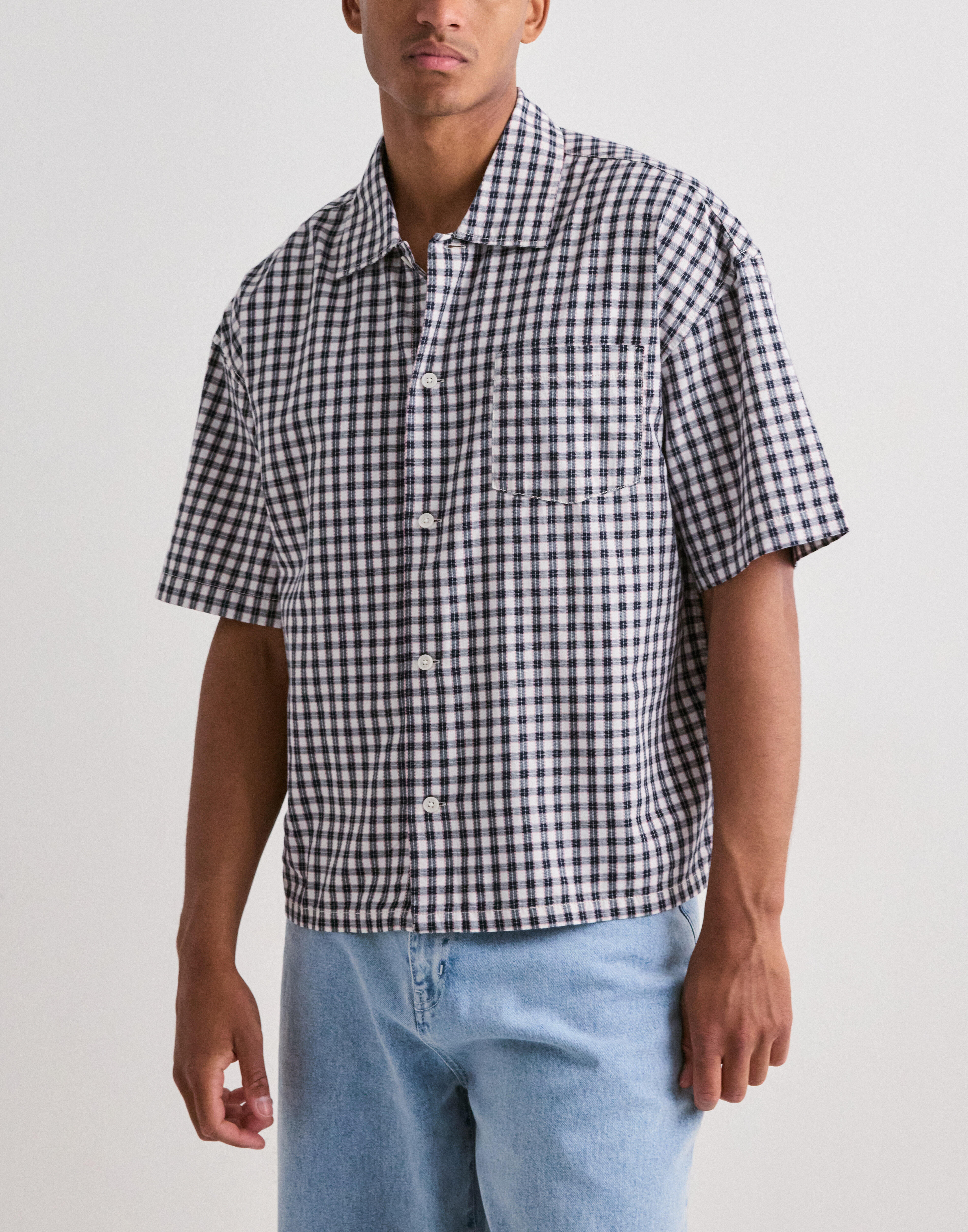 Buy Jack & Jones JORAUSTIN CLEAN CHECK SHIRT SS - Sky Captain | NLYMAN