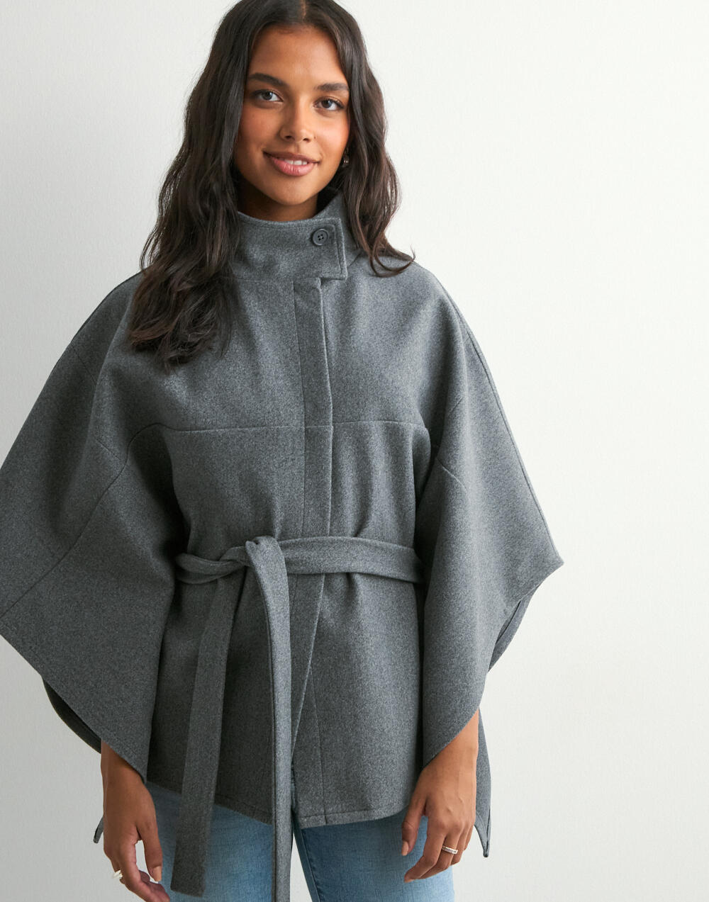 Buy Nelly Poncho Jacket - Dark Grey | Nelly.com