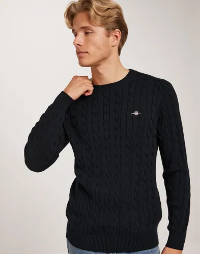 Gant Cotton Cable C-Neck Stickade tröjor Grön 2