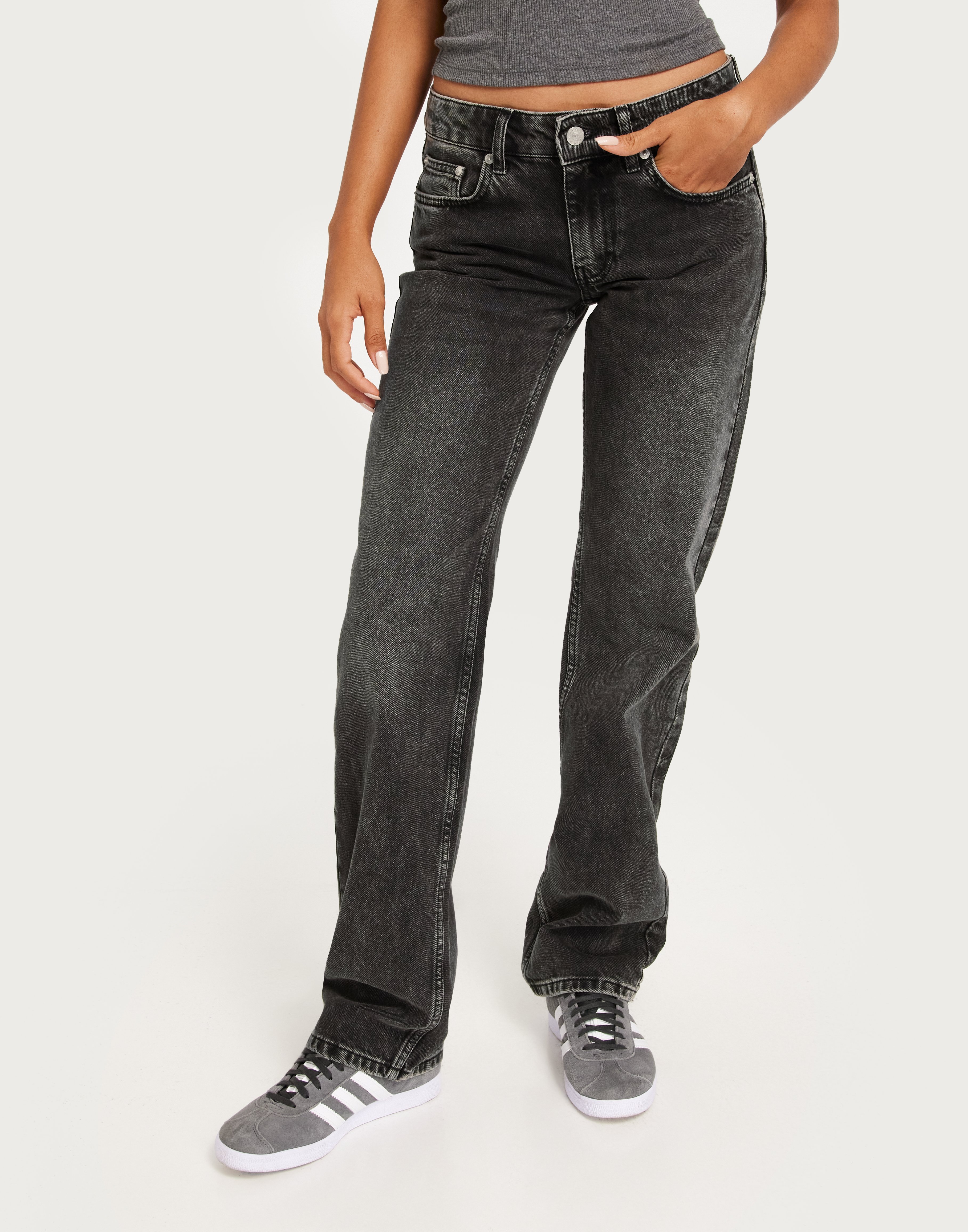 Dark grey straight leg jeans best sale