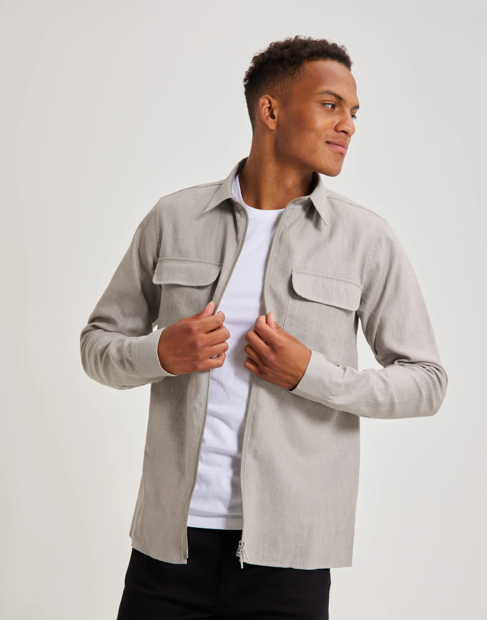 Quincy linen overshirt