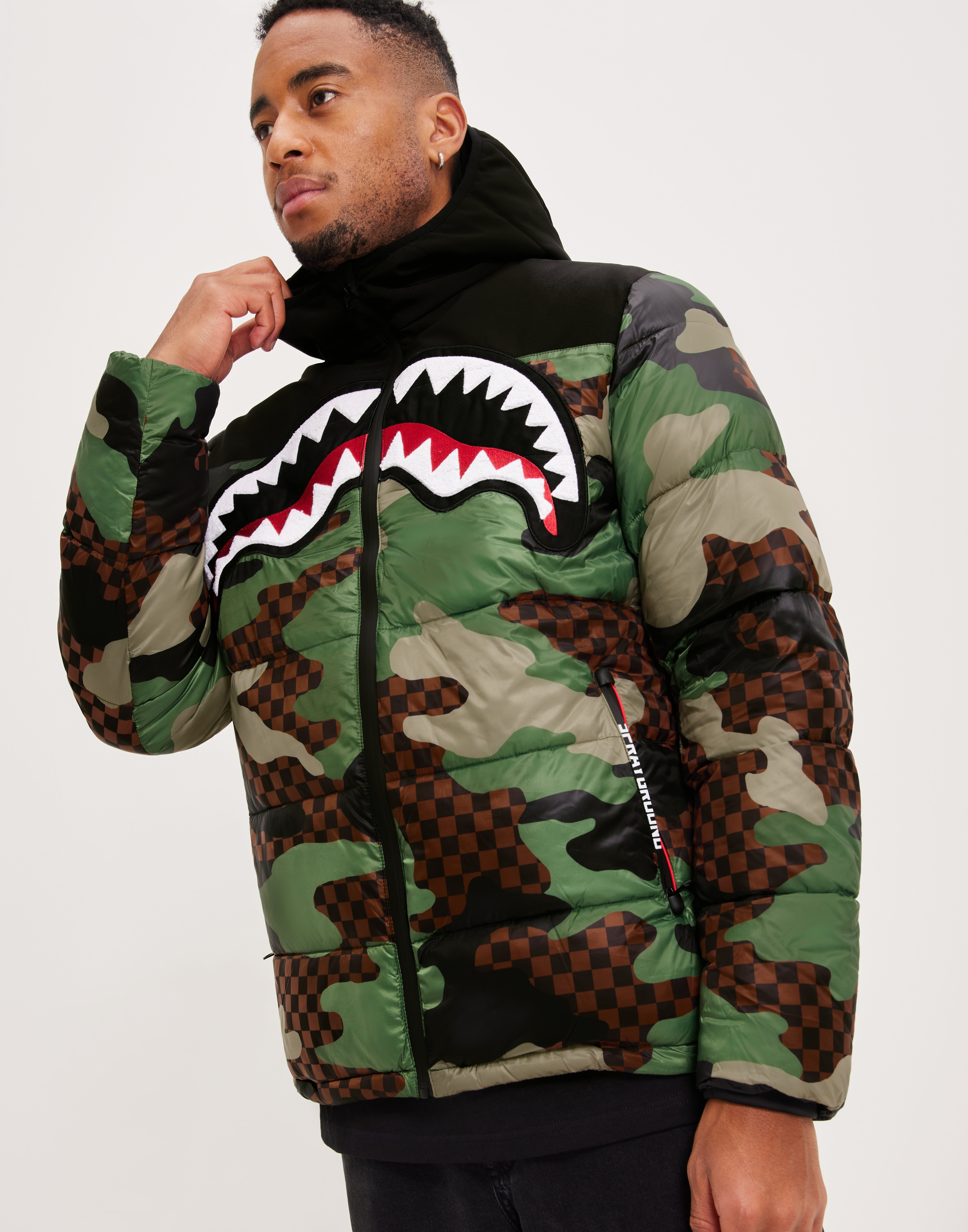 Buy Sprayground DOWN JACKET CHECKERED Camo NLYMAN