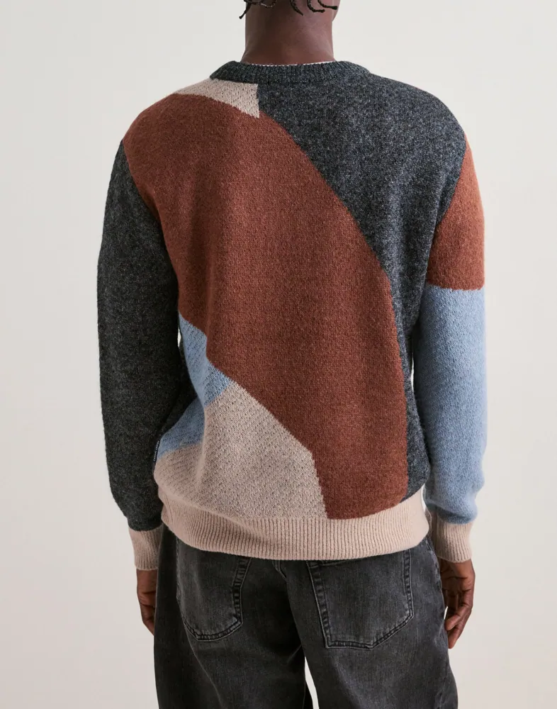 Casual Friday Cfnoe Geometric Crew Neck Knit Stickade tröjor herr – bild 2