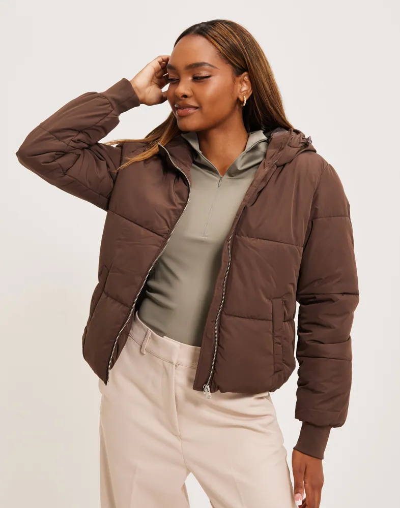 Buy JDY JDYNEWERICA SHORT HOOD JACKET OTW N Chocolate Brown