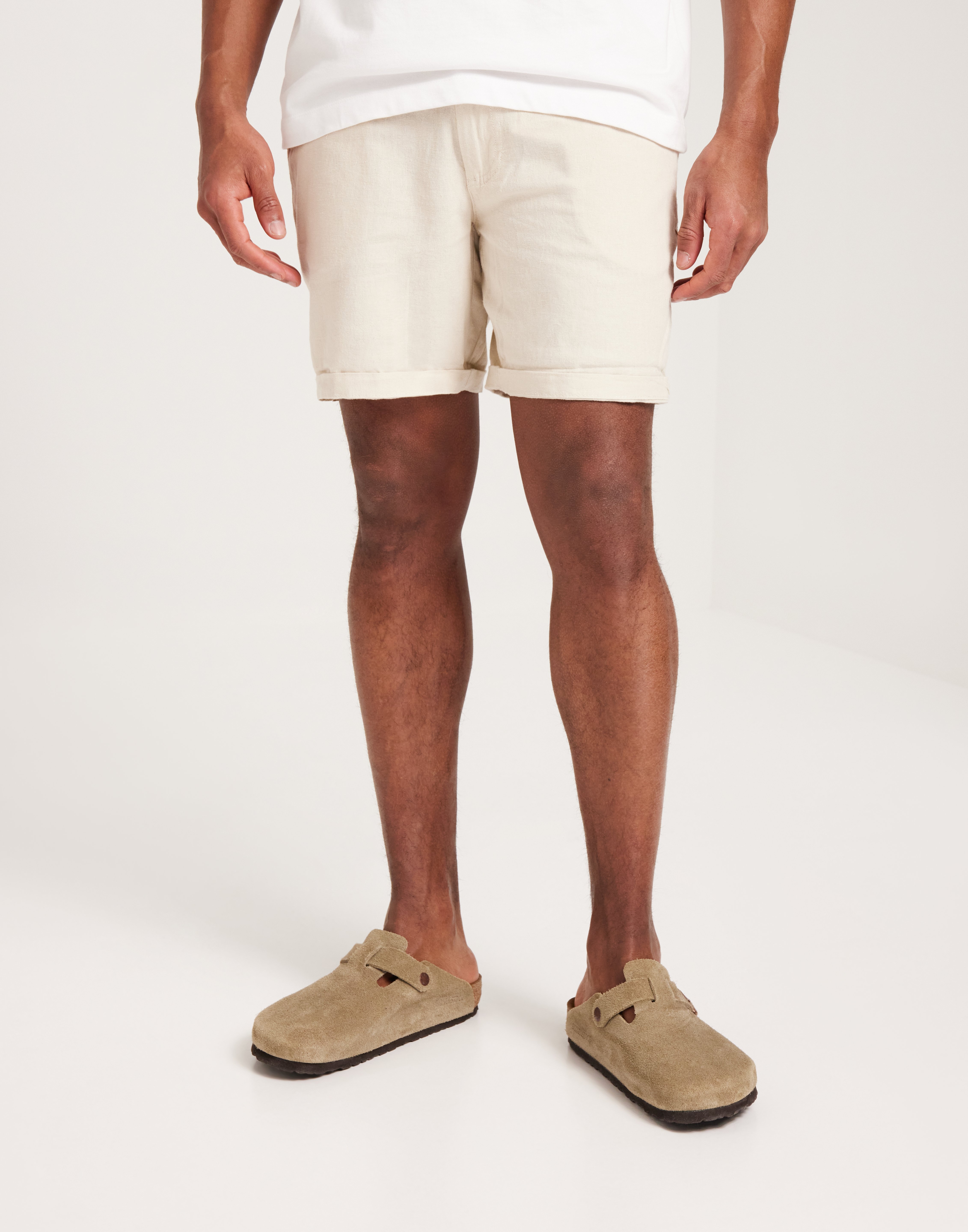 Solid SDAurelius SHO Linen Shorts Hørshorts Beige