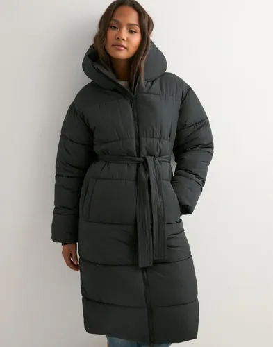 Nelly - Sort - Long Puffer Coat