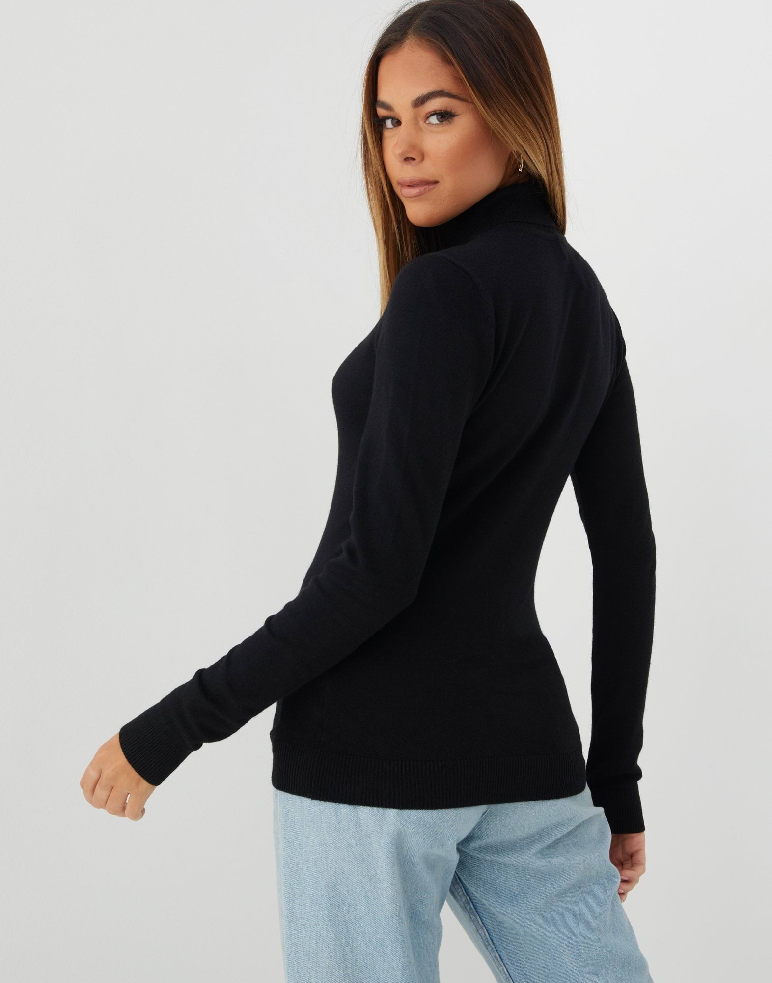 OBJTHESS L/S ROLLNECK KNIT PULLOVER