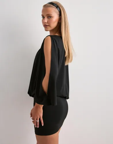 Nelly Drapy Slit Dress korta klänningar dam – bild 2