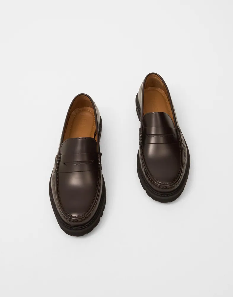 Selected Men Slhhugo Leather Plain Penny Loafer Skor herr – bild 2