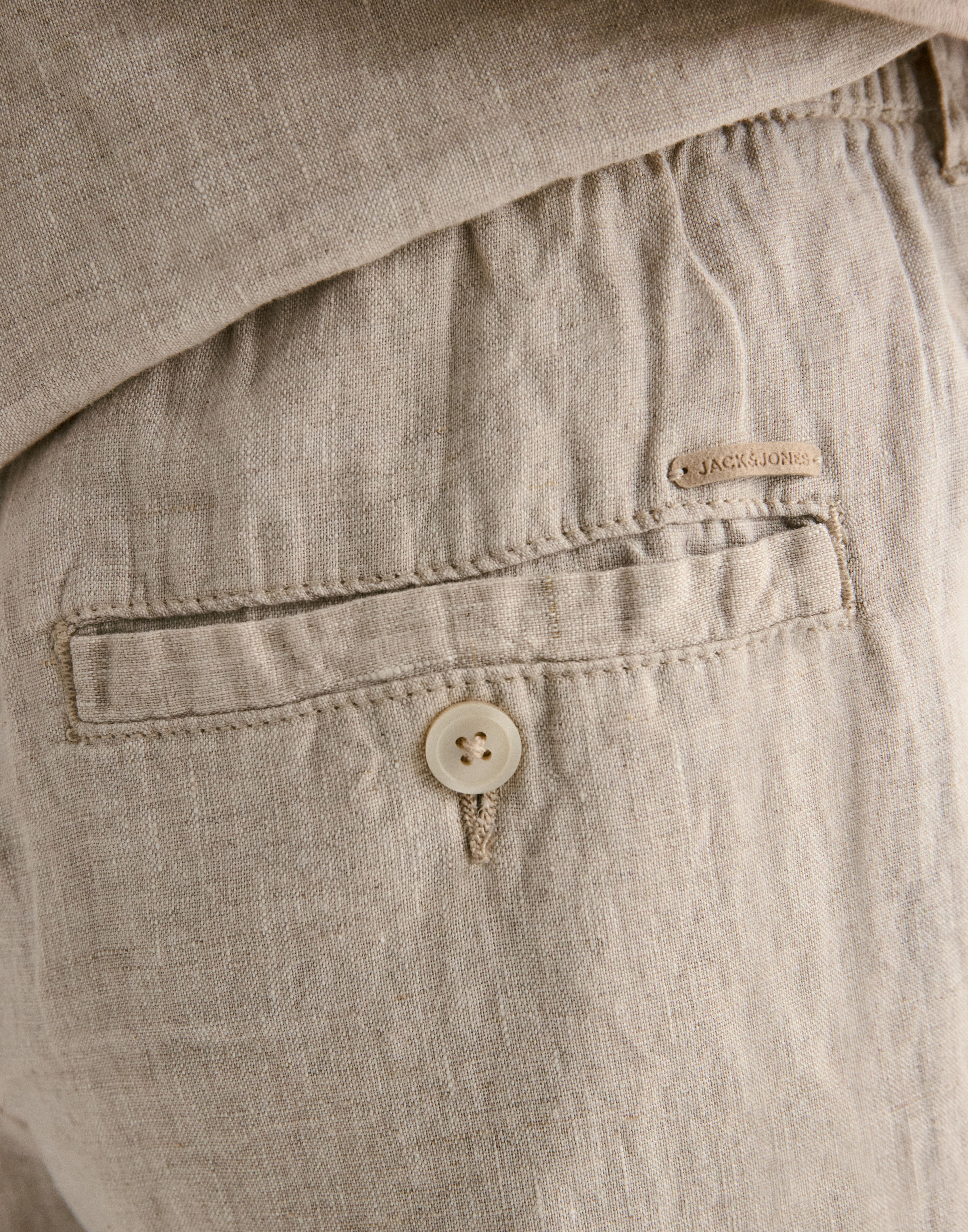 Buy Jack & Jones JPSTKARL LAWRENCE LINEN CHINO SN - Silver