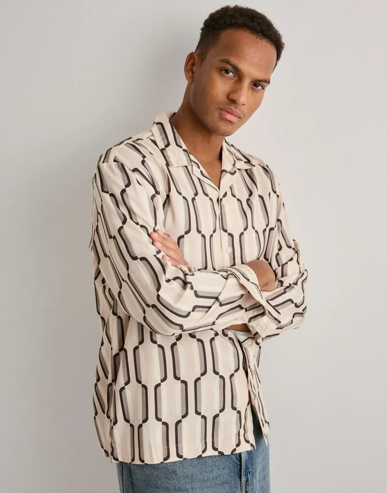 Slhrlxaxel Aop Ls Shirt Mönstrade skjortor
