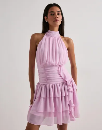 Vero Moda - Pink - Vmserena Sl Frill Short Dress Wvn