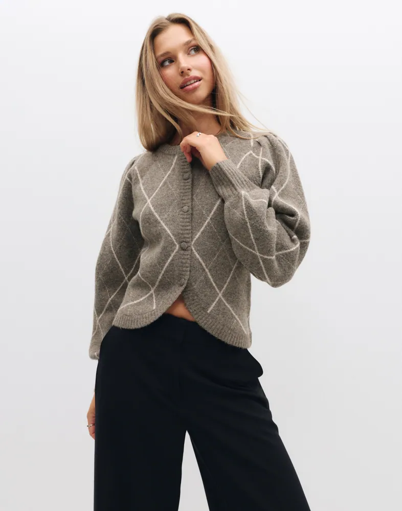Koteas Check Knit Cardigan