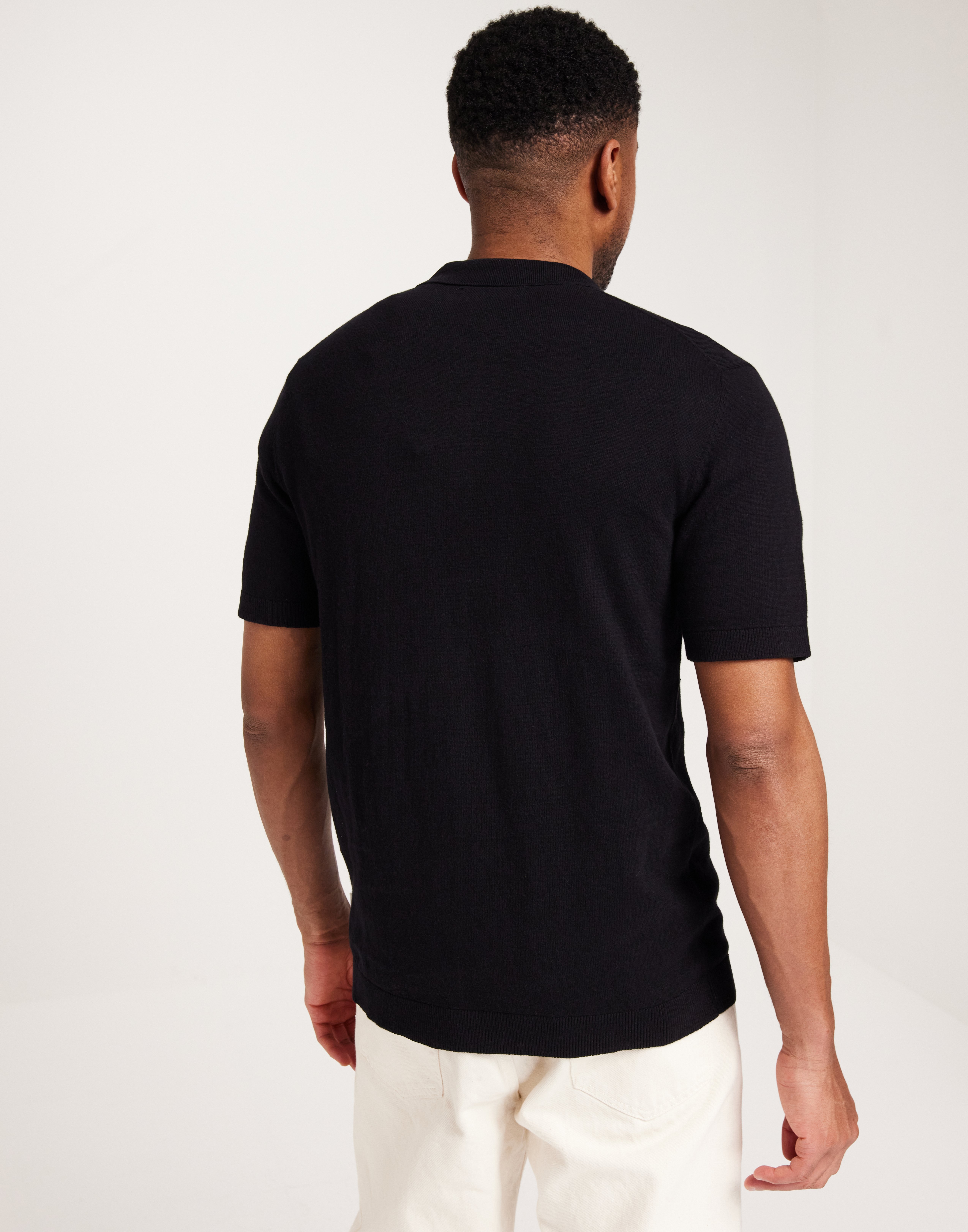 Buy Jack & Jones JPREMIL KNIT POLO S/S SN - Black | NLYMAN