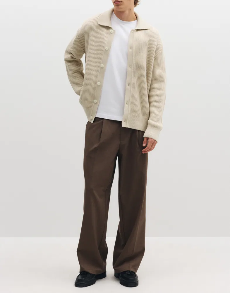 Selected Men Slmdry Ls Rib Polo Cardigan Cardigans & Koftor herr – bild 2