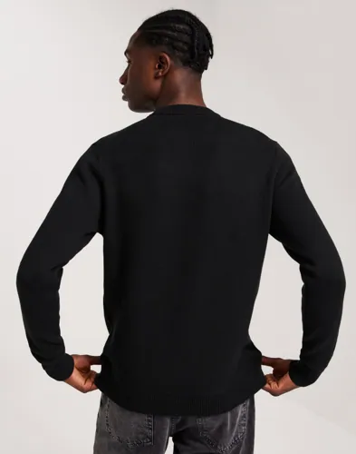 Selected Men Slhdane Ls Knit Structure Crew Neck Stickade tröjor herr – bild 3