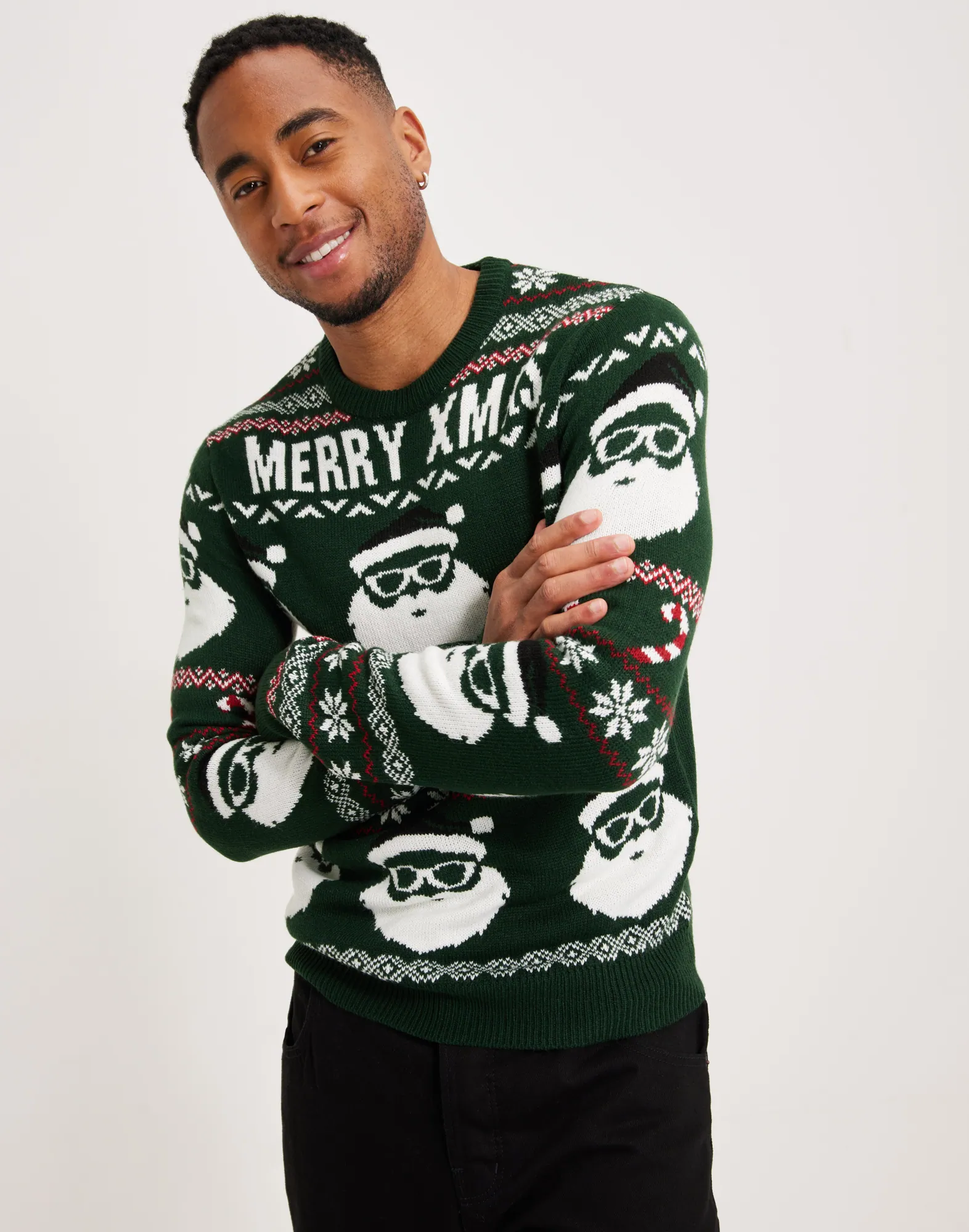 ONSXMAS SANTA JAQ REG CREW KNIT 399