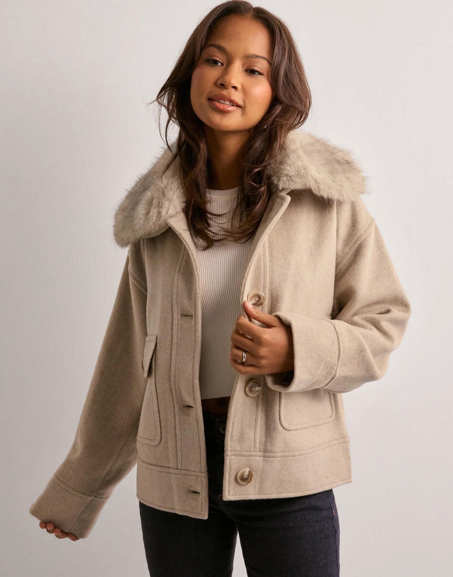 Buy Neo Noir Pitti Wool Jacket - Sand | Nelly.com