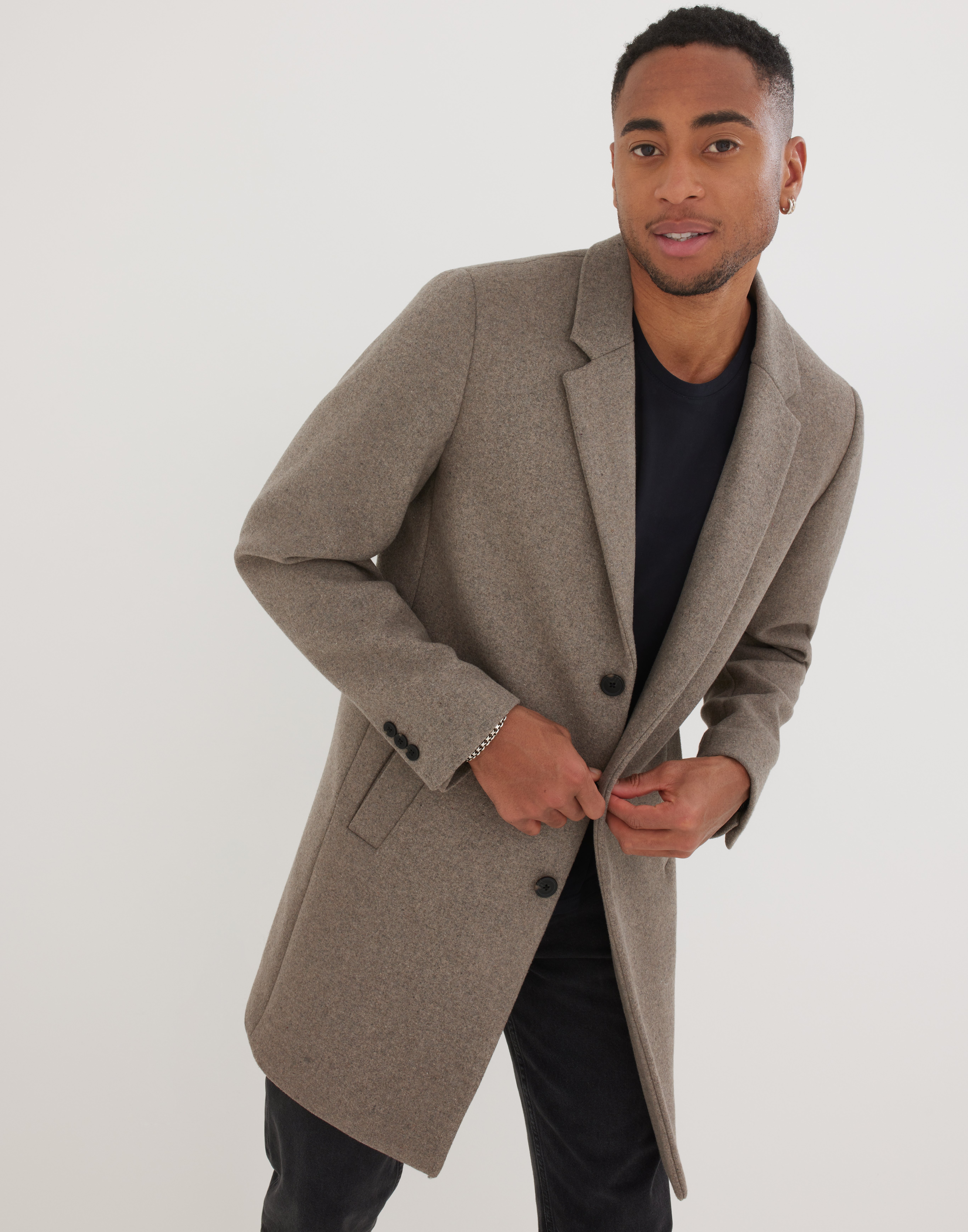 Jack & Jones Jjemoulder Wool Coat Sn Frakke Grå